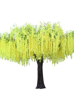 厂家生产仿真紫藤树假JC004树藤吊条地真绢花紫藤花婚庆装饰仿顶