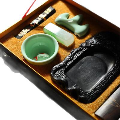 笔套毛装初学法书毛笔字入门笔墨纸砚套学生成人精品文房全四宝