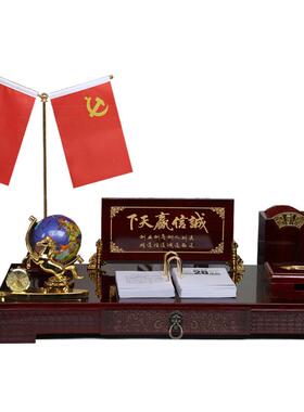 招财办办公桌摆件公室高档文55679554装饰老板桌台收纳笔筒品创意