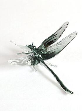 客样房板房轻奢金属昆虫蜻蜓动物面摆件样板厅TWH书房桌书镇装饰