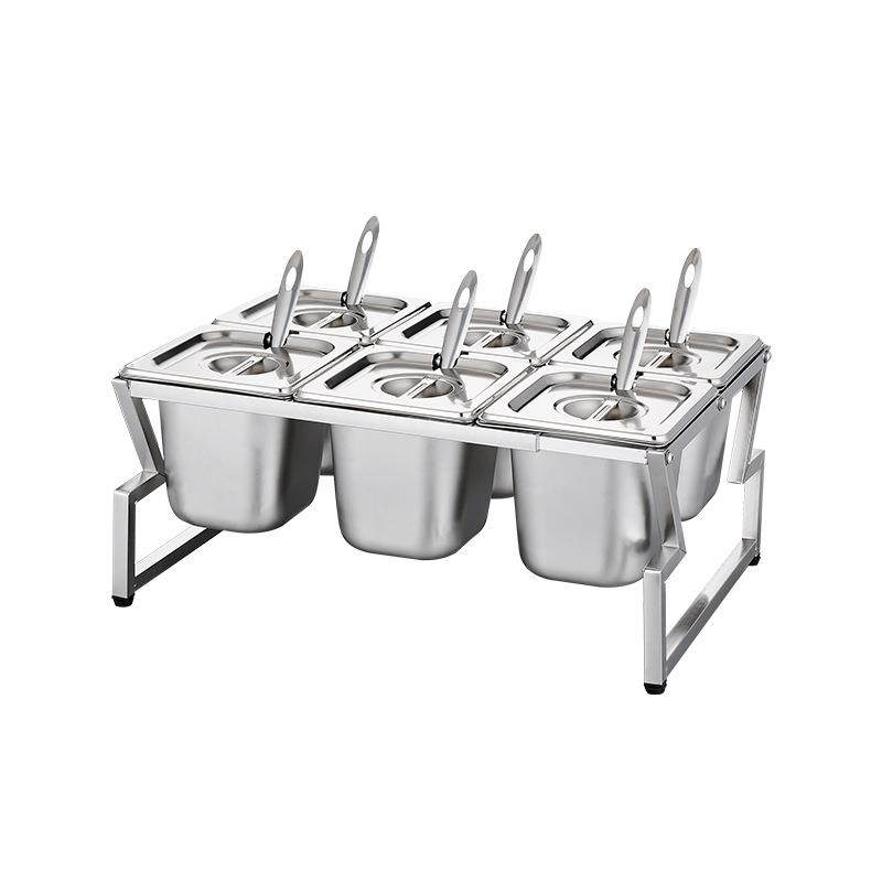 1/6不锈钢份火数果盆045架套子餐饮店锅店调料台小料盒装奶茶店酱,厨房/烹饪用具,调料置物架,淘宝优惠券,粉丝福利购,淘宝优惠卷