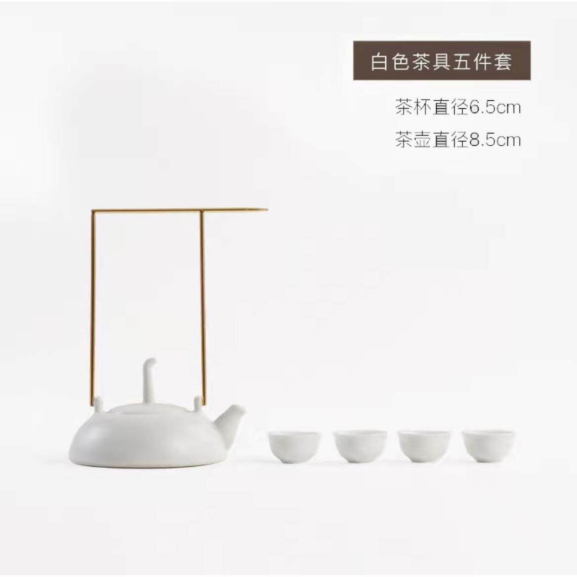 新中式创意样板间售楼处陶瓷茶具摆件酒店客厅茶几书房家居装饰品