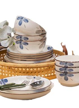 高颜值家用日碗盘具套装式餐Z1204组合陶瓷碗碟餐高级感碗碟组合