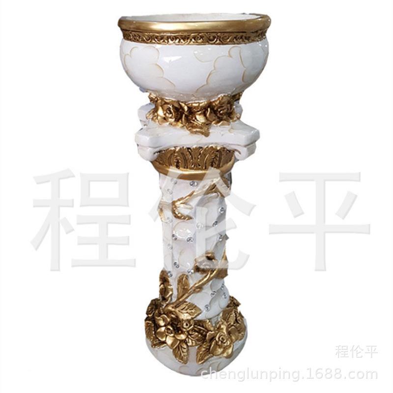 欧式装古典罗马柱玻璃钢落地大花10-270瓶器干花插花件客厅酒花店