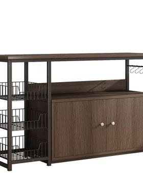 FND餐边柜厨房能落地置物架多多层橱微波炉锅具收纳靠墙柜功家用