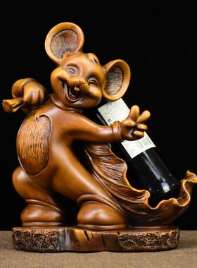 十生肖摆件红酒二架创鼠虎兔龙蛇马羊猴鸡狗牛意猪餐ACW厅酒柜装