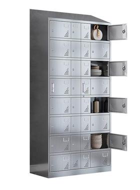 304不锈钢衣柜更带锁储放物柜宿柜舍员MC-BXG工多门寄存柜无尘车