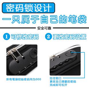 姬子钢铁侠锁蜘蛛侠学漫威袋文具盒生笔大容量密码男女简约RWD初