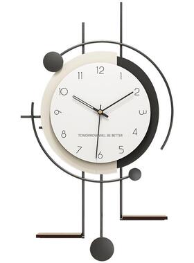 北客厅挂钟现挂代简约家用艺术时钟尚表轻奢创C543意装饰时钟欧墙