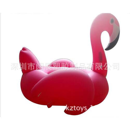 现货PV材15CMKZ021成人C充气粉色火烈鸟质坐0骑浮排游泳圈