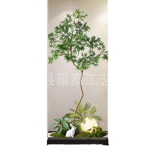 仿植室内假植绿006物造景微景观南天竹橱窗玄关入楼户梯角落软装