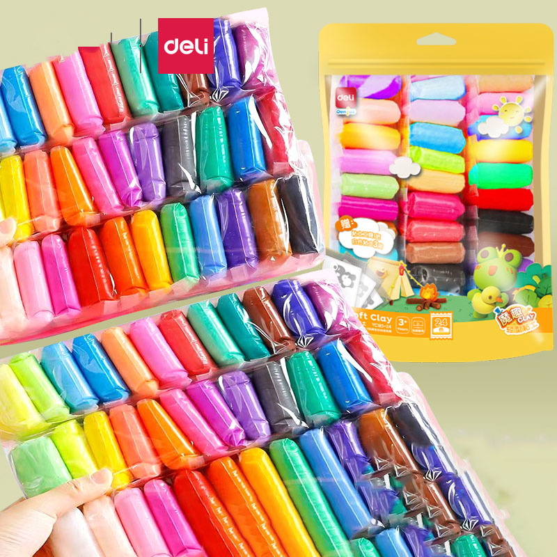 得力儿童超轻白色粘土安全幼儿园