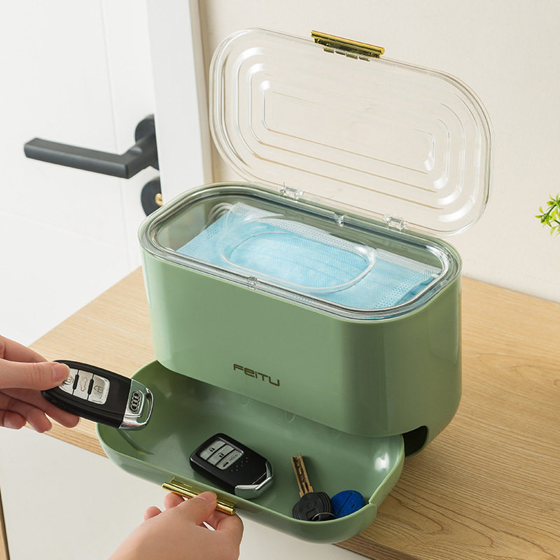 口罩收纳盒玄f关家用大容量轻奢纸巾盒便携口鼻罩存放盒放口罩神,收纳整理,口罩收纳盒/袋/夹,淘宝优惠券,粉丝福利购,淘宝优惠卷