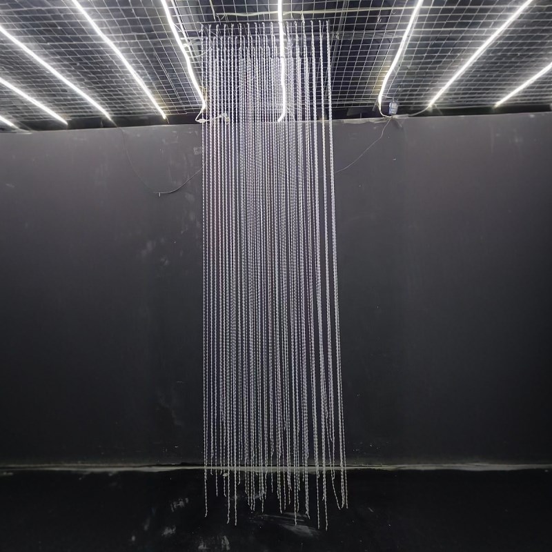 新款亚克力珠帘吊顶挂件婚庆道具水E晶婚礼堂顶部装饰舞台背景珠