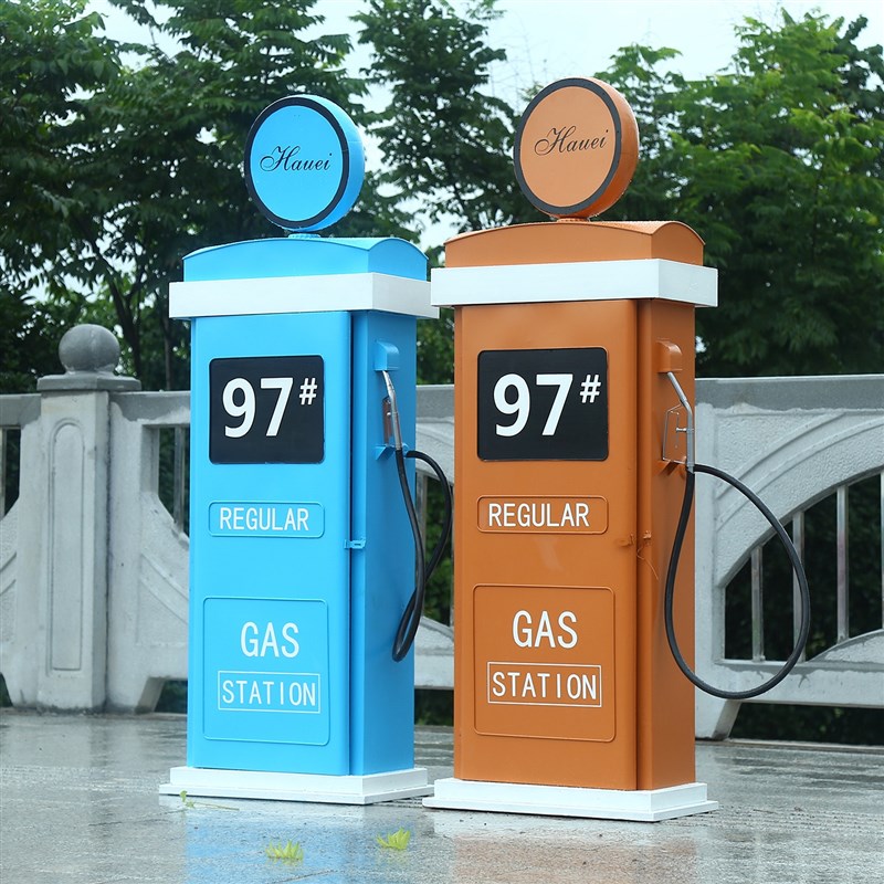 复古铁艺工业风加j油机置物柜创意大摆件装饰道具模型酒吧餐厅摄