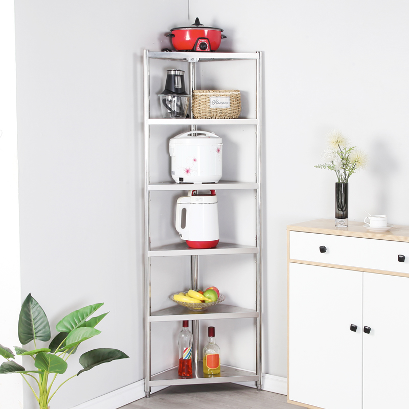 不锈钢三a角形置物架杂物架厨房客厅卧室书房拐角卫生间落地收纳