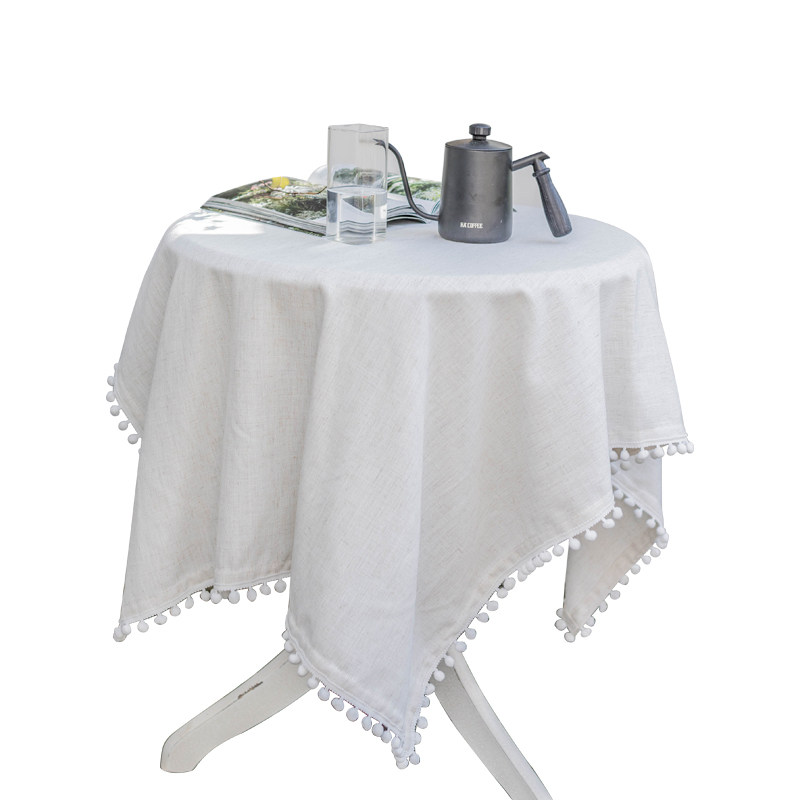 韩式桌布甜品店日式白色茶几床头柜方桌圆桌台布insW风棉麻小清新,居家布艺,桌布,淘宝优惠券,粉丝福利购,淘宝优惠卷