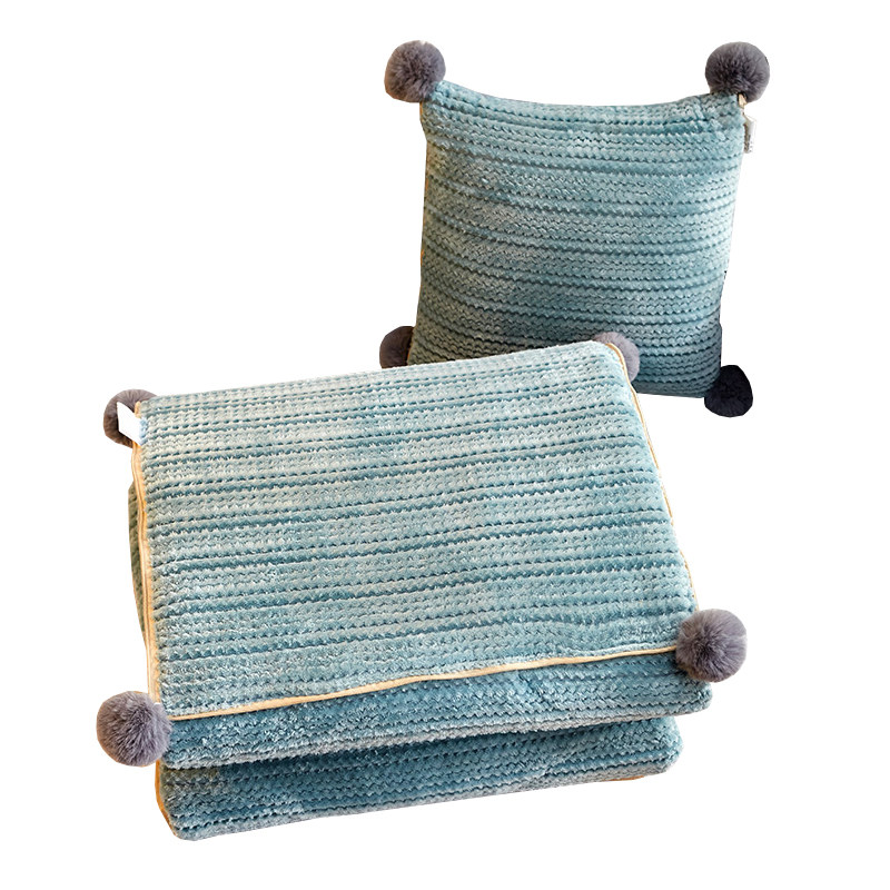 蓝色抱枕被子两用纯色q汽车靠背沙发靠垫办公室午休被水晶绒加厚,居家布艺,抱枕被,淘宝优惠券,粉丝福利购,淘宝优惠卷