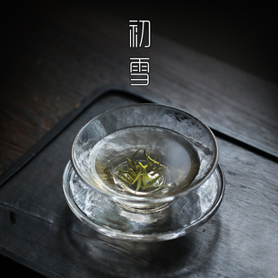 仿古大号斗笠杯玻璃茶盏主人杯单杯绿茶J点茶茶碗功夫茶泡茶茶艺