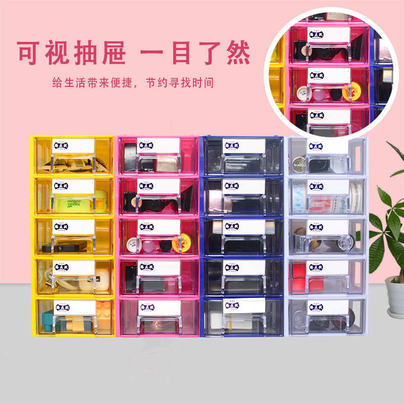 腾正跃迷你桌面抽屉式多层杂物透明储物宿舍置Q物架小清新收纳盒,收纳整理,桌面收纳盒,淘宝优惠券,粉丝福利购,淘宝优惠卷