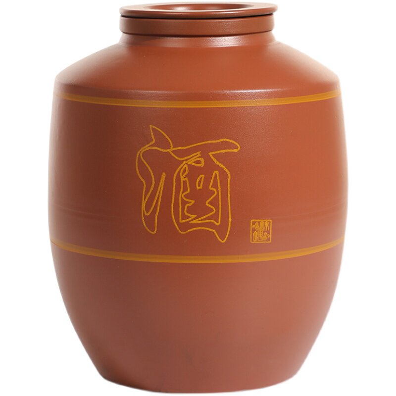 加厚陶瓷紫砂坛硅胶盖100斤200斤300斤500N斤大酒缸罐泡酒家用龙