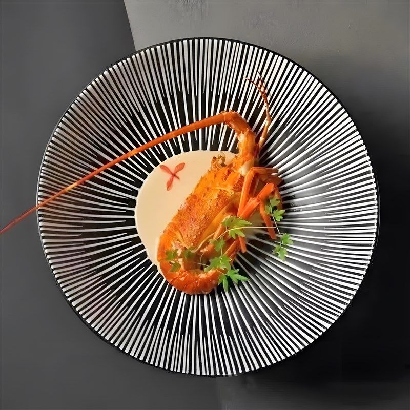 线纹大董创意个性融n合菜浅盘酒店特色异形意境菜分子美食料理餐,餐饮具,盘,淘宝优惠券,粉丝福利购,淘宝优惠卷