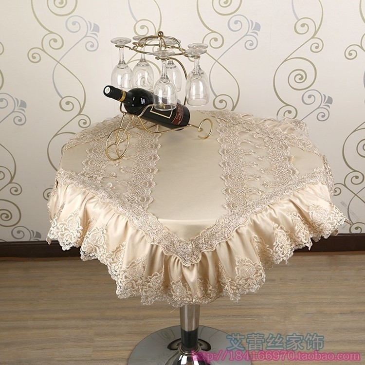 高档蕾丝圆桌布茶几布罩套床头柜罩洗衣机N罩防尘罩盖巾布可订做,居家布艺,桌布,淘宝优惠券,粉丝福利购,淘宝优惠卷