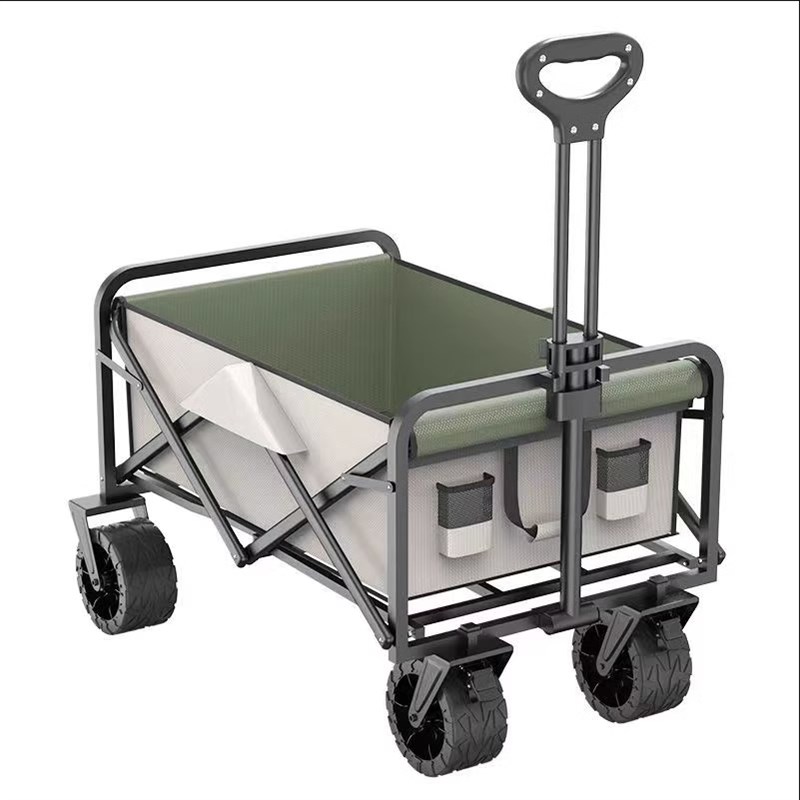 枫川人便携式f户外折叠10寸坦克轮营地车野营拖车露营小推车