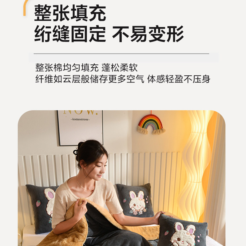 卡通加厚绒抱枕被子两用办公室午A休枕头二合一汽车载靠垫保暖冬,居家布艺,抱枕被,淘宝优惠券,粉丝福利购,淘宝优惠卷