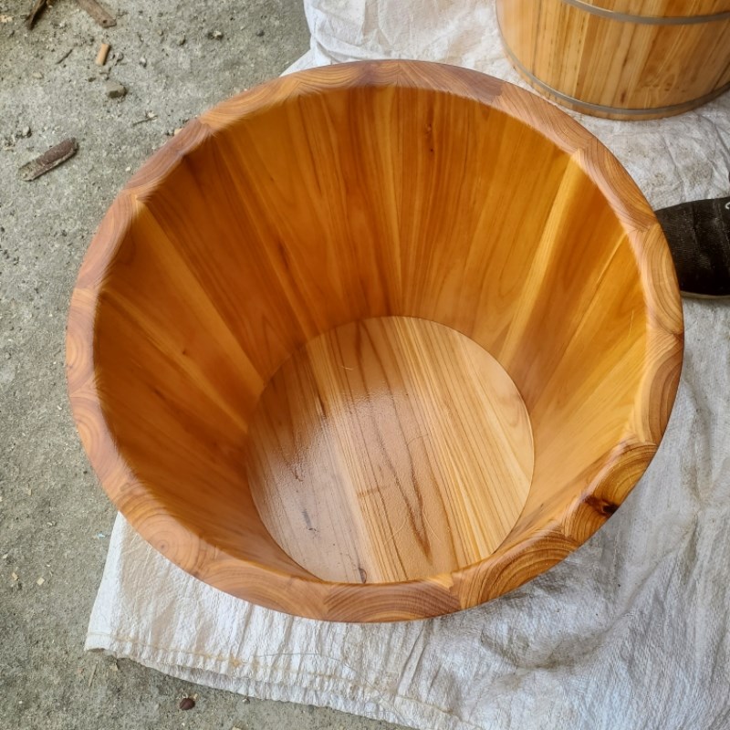 刷桐油儿童婴h儿洗澡桶宝宝洗澡盆大人泡臀部坐浴盆保温泡澡小木