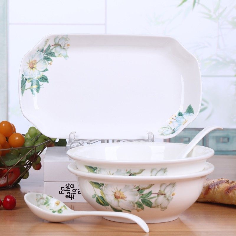 个汤古大勺鱼盘陶瓷汤碗长方形鱼盘子菜盘家用汤盆面碗装,餐饮具,碗,淘宝优惠券,粉丝福利购,淘宝优惠卷