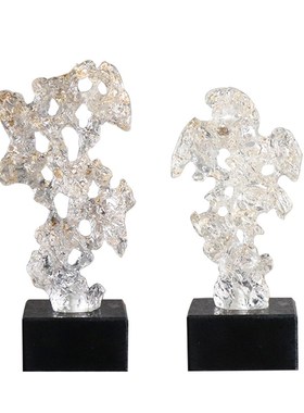 新创意太湖石样板间玄关书房茶几电视柜酒店软装饰品