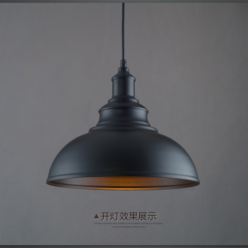 仿古loft铁艺锅盖创意复古怀旧工业风咖啡馆酒吧台餐厅网吧吊灯罩