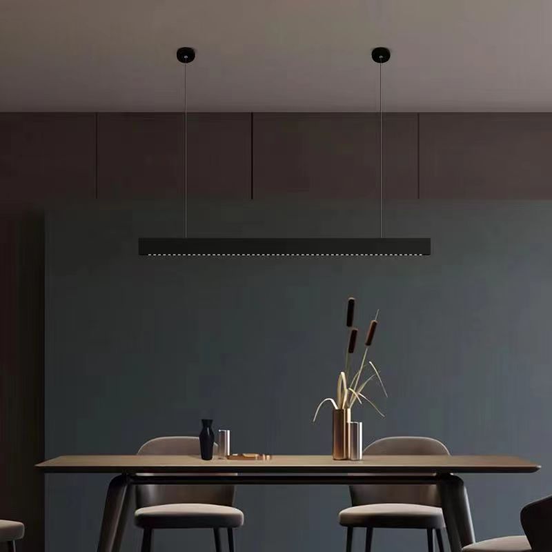 办公室一字格栅灯办公室吊线灯吧台餐桌吊灯一字形办公吊灯