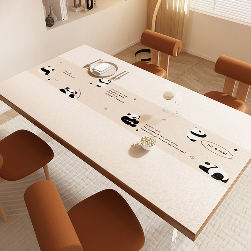 硅胶in风餐桌垫防水防油免洗桌布卡通熊猫桌垫茶几桌面保护垫子