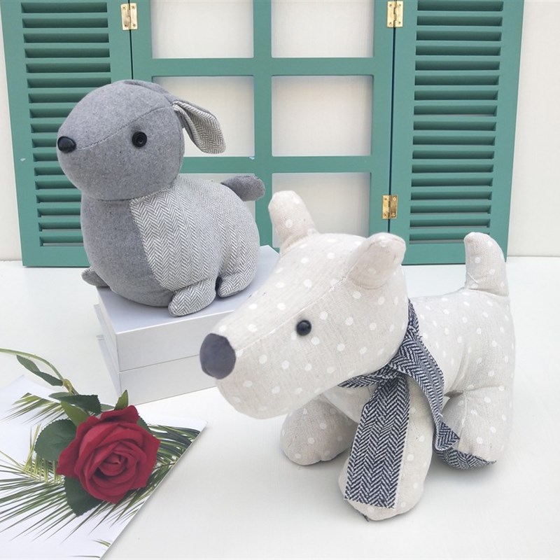 创意家居防风防撞门挡门碰工艺长猫小狗布艺沙包工艺品装饰品