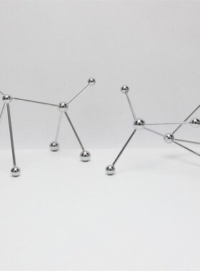 现代创意点线球几何分子球客厅样板房玄关电视柜家居饰品