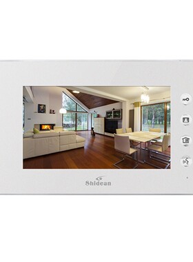 Shidean视得安楼宇对讲C180BLGA-P4彩色室内机带8防区报警