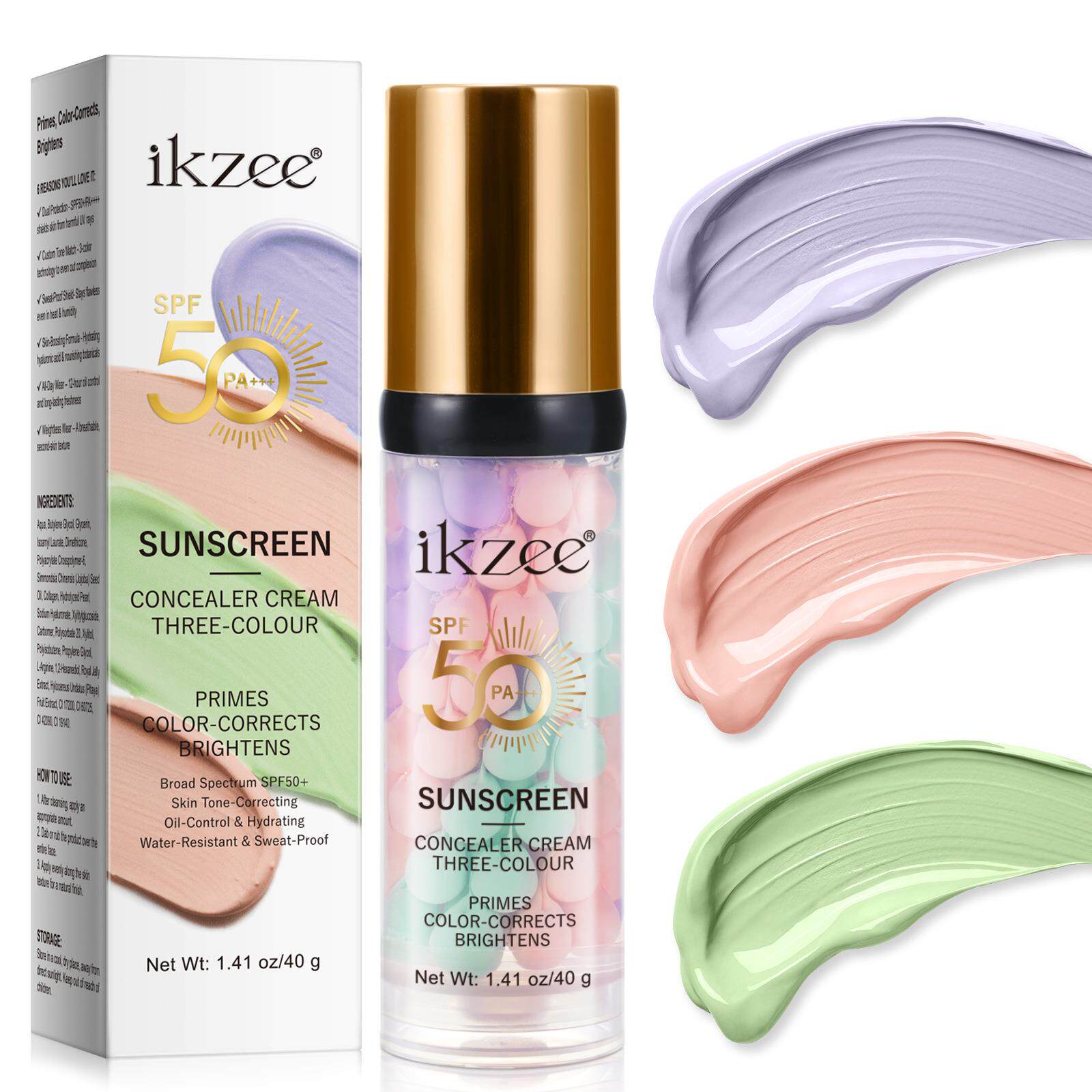 三色遮瑕妆前乳THREE-COLOUR SUNSCREEN CONCEALER CREAM