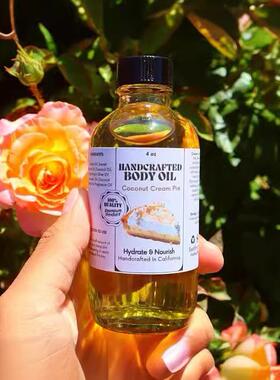 Coconut Cream Pie Body Oil.Handcrafted Coconut Cream奶油身体