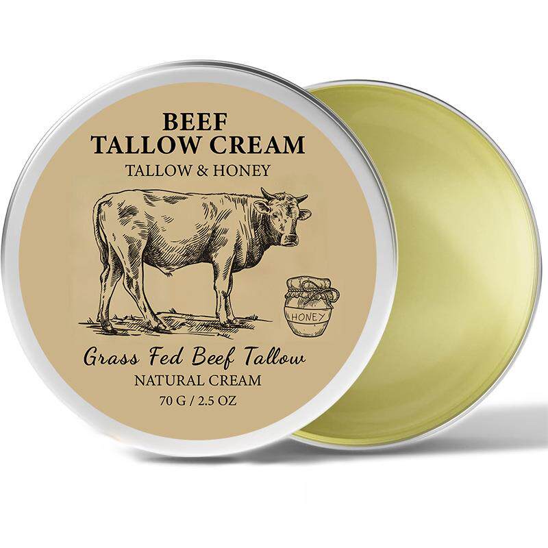 跨境现货BEEFTALLOW CREAM蜂蜜牛脂膏滋润保湿肌肤牛油保湿霜