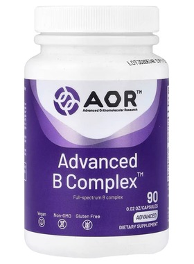 现货加拿大AOR Advanced B Complex维生素B族复合活性辅酶型90粒
