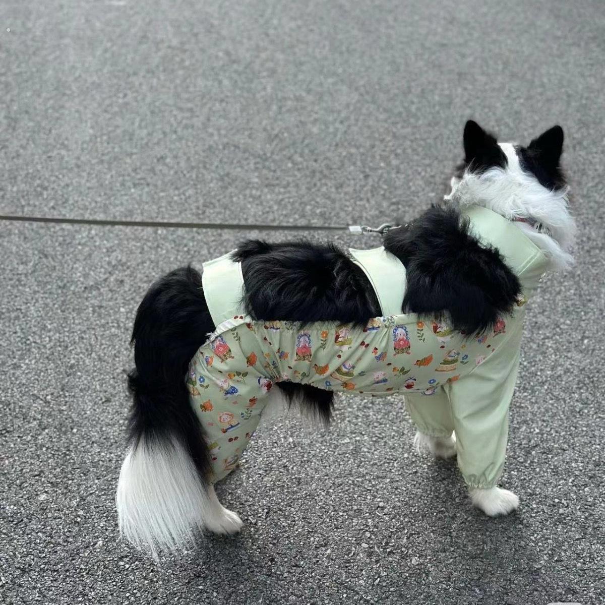 宠物衣服狗狗防脏腿裤户外防尘防尿防脏腿裤长毛大型犬巨贵