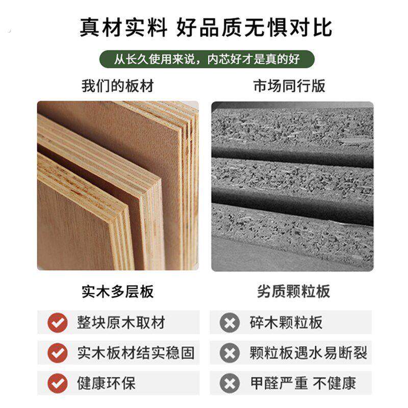 餐柜家用一体靠墙现代简约实木厨房储物柜客厅茶水柜置物柜