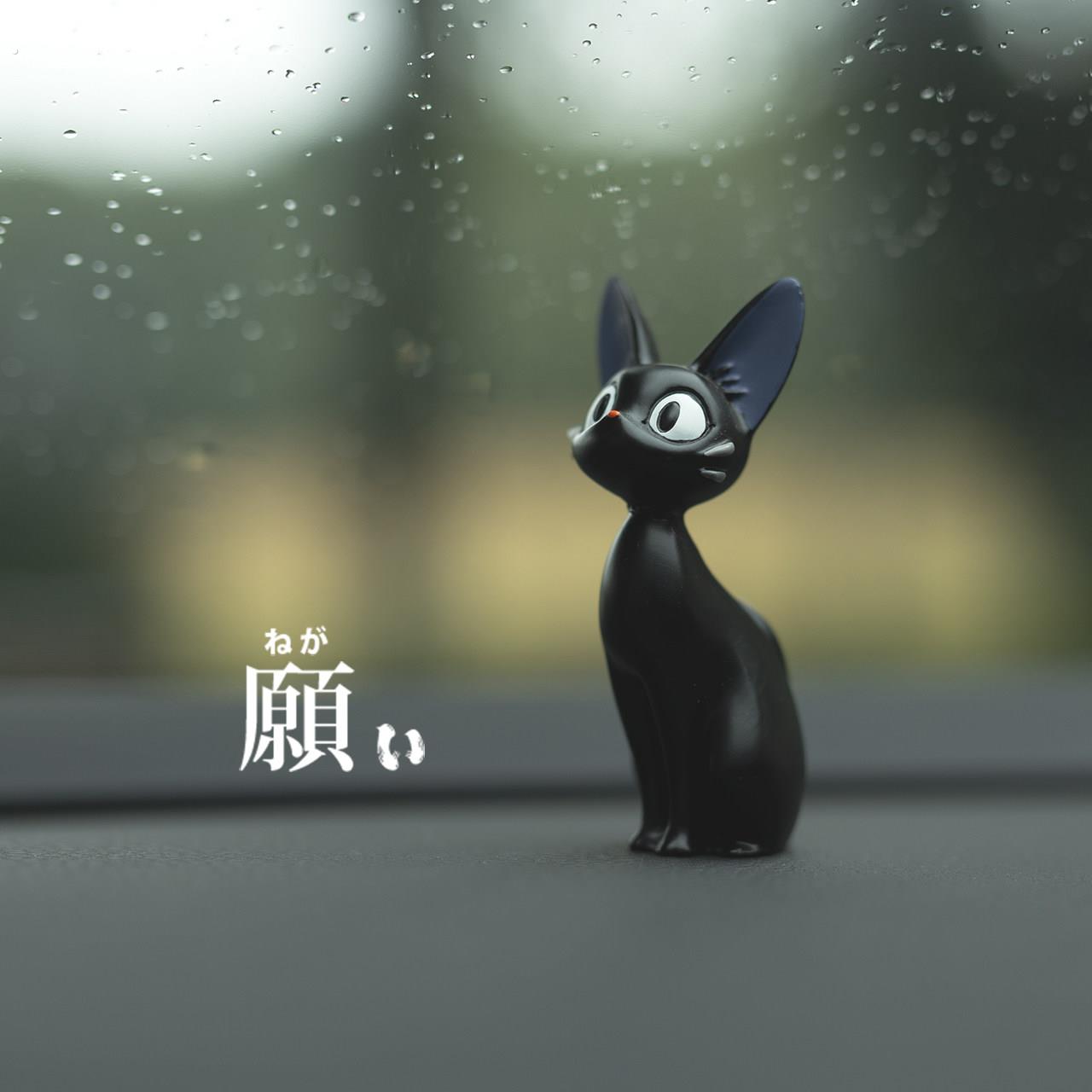 魔女宅急便治愈系可爱车载装饰汽车猫咪汽车车载黑猫摆件女士档次