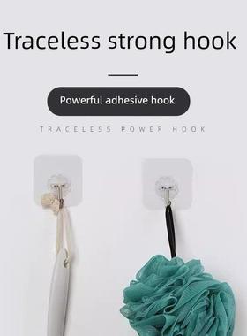 挂钩强力粘胶墙壁贴墙上承重透明无痕挂勾贴钩免打孔钩子粘贴粘钩