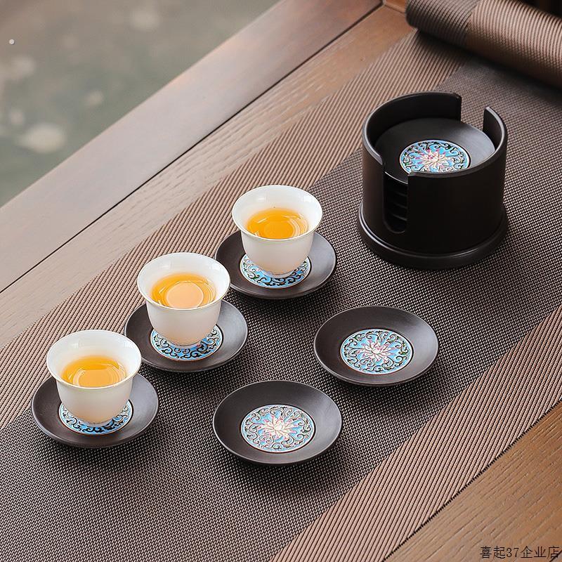 电木杯垫套装茶道隔热垫杯托托办公室功夫茶具配件家用防滑防烫茶