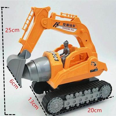 厂价自销挖掘钻车工程车 儿童滑行挖掘机模型玩具仿真钻头挖掘车