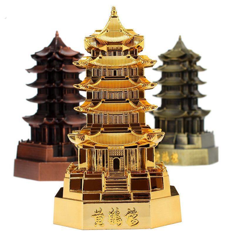 黄鹤楼模型中国古代地标建筑模型摆件黄鹤楼文昌塔大雁塔雷峰塔兵