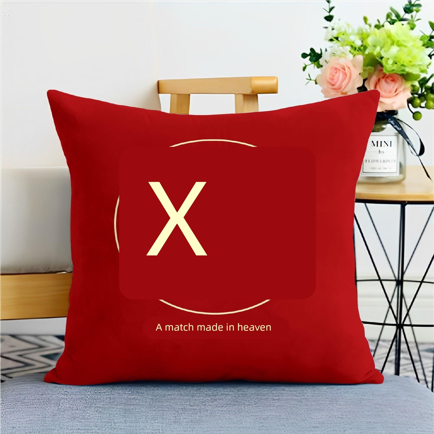 结婚抱枕一对婚庆婚房压床红色喜字靠枕新婚沙发双喜含枕芯靠背垫